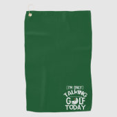 Drôle serviette de golf - 'Seulement parler de gol (Devant)