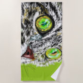 Drôle serviette de plage avec chat Stalking (Devant)
