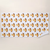 Drôle serviette de plage avec de Joyeux Canards Ja (Devant)