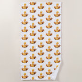 Drôle serviette de plage avec de Joyeux Canards Ja (Devant)