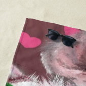 Drôle serviette de plage de cochon (En situation)