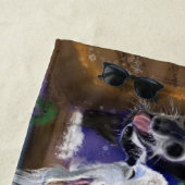 Drôle serviette de plage de Noël (En situation)