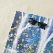 Drôle serviette de plage de pingouin de Noël (En situation)