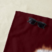 Drôle Serviette de plage Happy Ostrich - Choisir l (En situation)