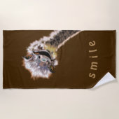 Drôle Serviette de plage Jouer à l'autruche - Sour (Devant)