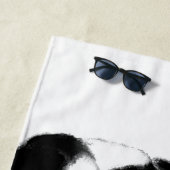 Drôle serviette de plage Panda Beach (En situation)