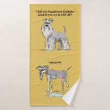 Drôle serviette Schnauzer