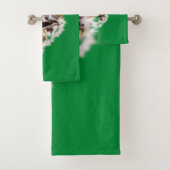 Drôle serviettes de bain d'autruche sourire - Text (En situation)