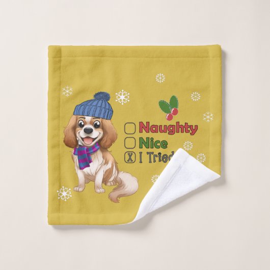 Drôle serviettes de Noël Cavalier (Gant de toilette)