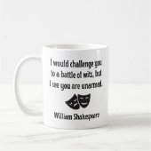 Drôle Shakespeare Citation Mug - Bataille des Wits (Gauche)