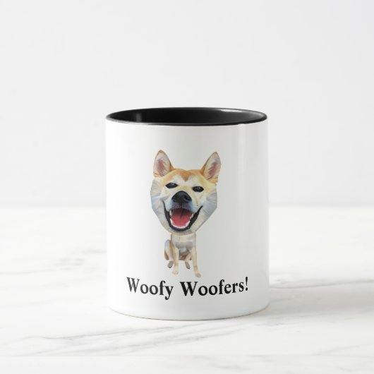 Drôle Shiba Inu Chien Mug (Centre)