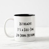 drôle simple retraite tasse à café à deux tons (Gauche)