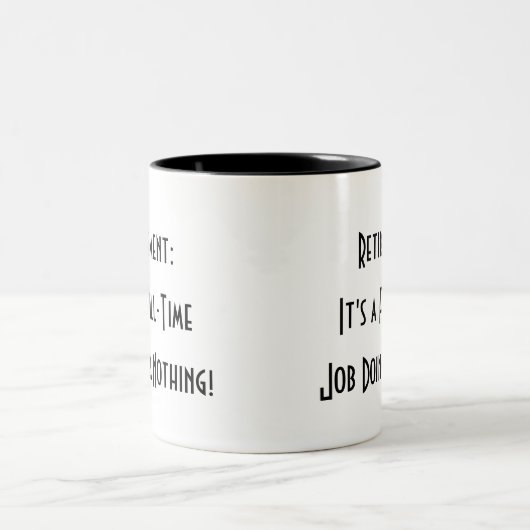 drôle simple retraite tasse à café à deux tons (Centre)