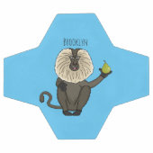 Drôle singe-singe macaque à queue de lion (Plat)