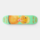 Drôle skateboard Happy Duck Custom Texte et couleu (Horz)