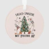 Drôle Skeleton de Noël - Mort à l'intérieur mais F (dos)