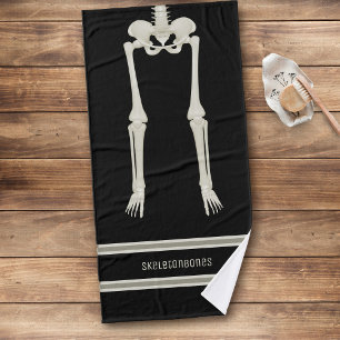 Drôle Skeleton Jambes personnalisées Serviette d