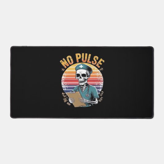Drôle Skeleton Nurse No Pulse Design - Humour fonc (Recto)