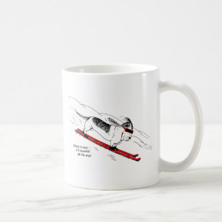 Drôle Ski de descente Chien Mug