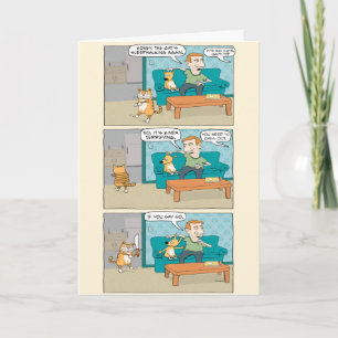 Drôle Sleepwalk Chat carte d'anniversaire