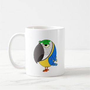 Drôle Sleepy Ararauna Macaw Parrot Mug
