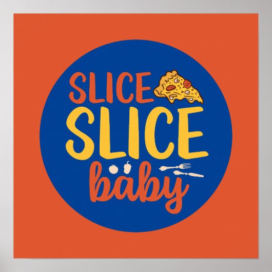 Drôle Slice Baby Pizza Lover Retro Cuisine Déco (Devant)