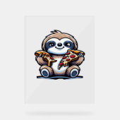 Drôle Sloth mangeant Pizza, Amoureux des animaux K (Recto)