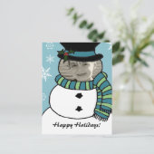 Drôle Snowman Carte Visage... (Debout devant)
