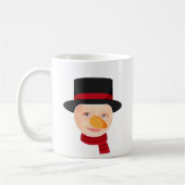 Drôle Snowman Face Christmas Mug (Gauche)