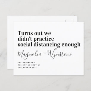 Drôle social Distancing Faire-part de grossesse