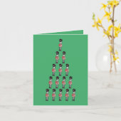 Drôle Soldat Royal Britannique Carte de Noël (Fleur jaune)