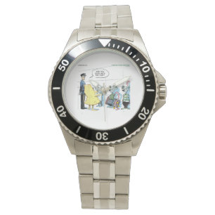Drôle Souris Crime RickLondon Montre en acier inox