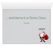 Drôle "Soyons Stupides" Glittery Christmas Card (Intérieur Horizontal (Bas))