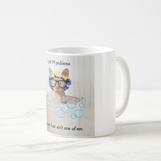 Drôle Sphynx Chat Mug (Devant droit)