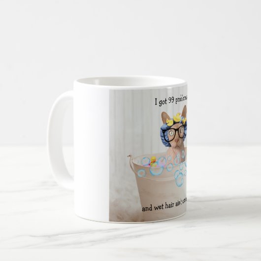 Drôle Sphynx Chat Mug (Devant gauche)