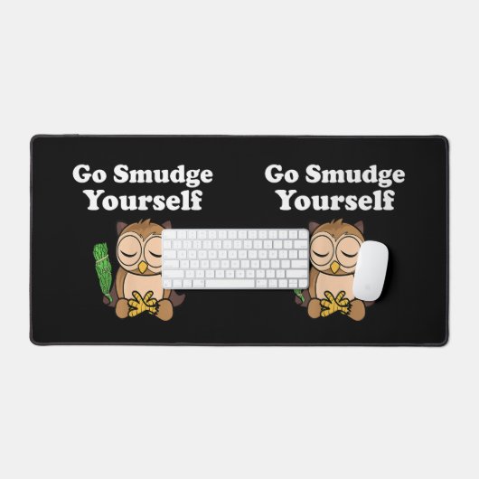 Drôle Spirituel Go Smudge Yourself Owl Méditer (Clavier et souris)