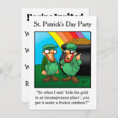 Drôle St. Patrick's Day Party Invitations (Devant / Derrière)