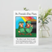 Drôle St. Patrick's Day Party Invitations (Debout devant)