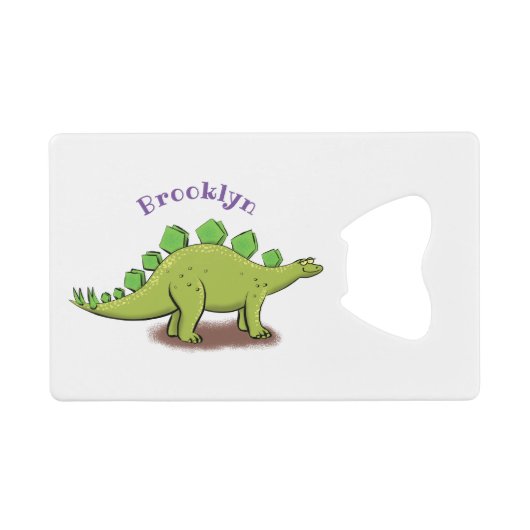 Drôle stegosaurus dinosaure dessin animé (Devant (Horizontal))