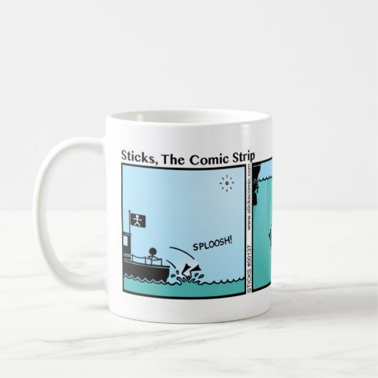 Drôle Stickman Mermaid Mug (Gauche)