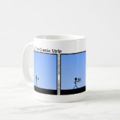 Drôle Stickman Papillon Couteau Mug (Devant gauche)