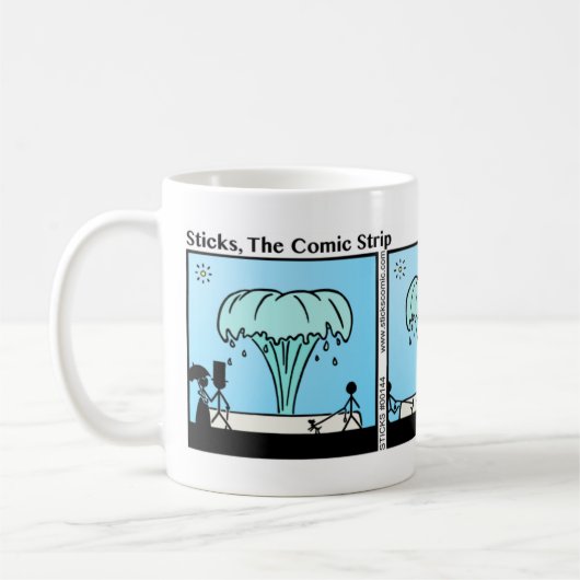 Drôle Stickman Water Fountain Mug (Gauche)