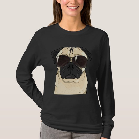 Drôle Sunglass Carlin T-shirt Tee for Pet Lovers E (Devant)
