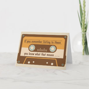 Drôle sur la colline Cassette Carte d'anniversaire
