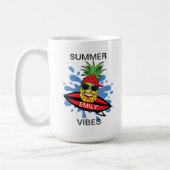 Drôle Surf Pineapple Café Mug (Gauche)