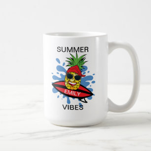 Drôle Surf Pineapple Café Mug