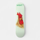 Drôle Surpris Rooster Skateboard - Texte Personnal (Devant)