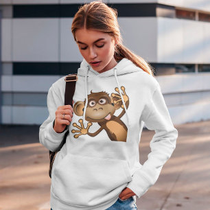 Drôle Sweat - shirt à capuche de singe