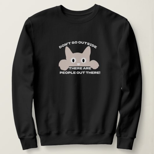 Drôle Sweatshirt de mème de chats - People Chat Sl (Design devant)