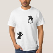 Drôle t-shirt chat noir (Devant)